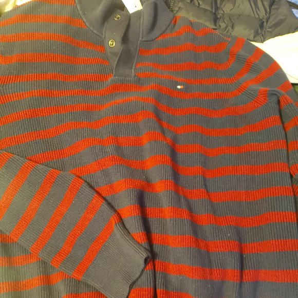 Tommy Hilfiger thick warm long sleeve quarter snap sweater - Picture 3 of 6